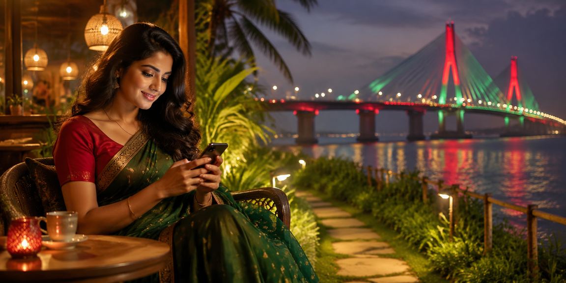 বরিশালে লাল-সবুজ পরিবেশে টিন পাত্তি ও কার্ড গেম বেটিং উপভোগ করছেন একজন খেলোয়াড়